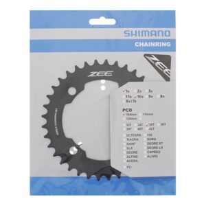 Shimano Eturatas 36T FC-M640 ZEE 104mm, musta, yksittäinen rata
